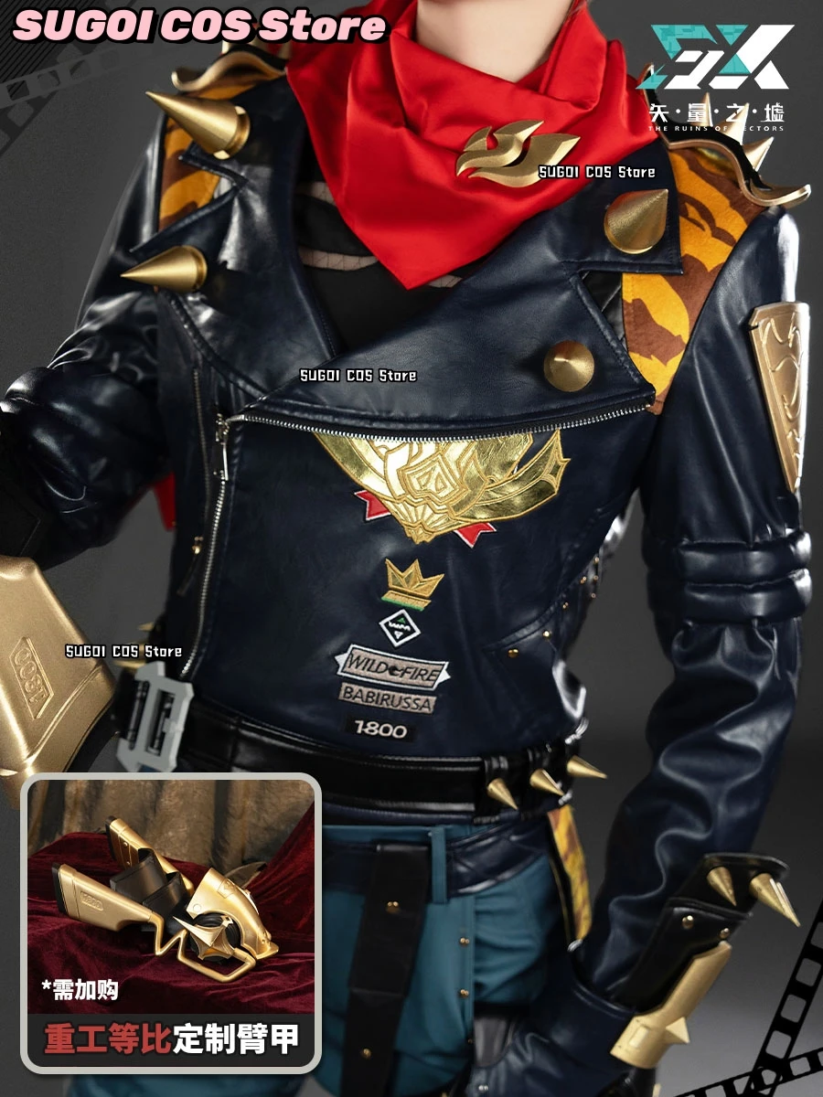 Game Zenless Zone Zero Cos Lighter Cosplay Costumes Pu Leather Coat Lighter Wig Shoes Black Suit Men 2025Hallowen Role-play Suit