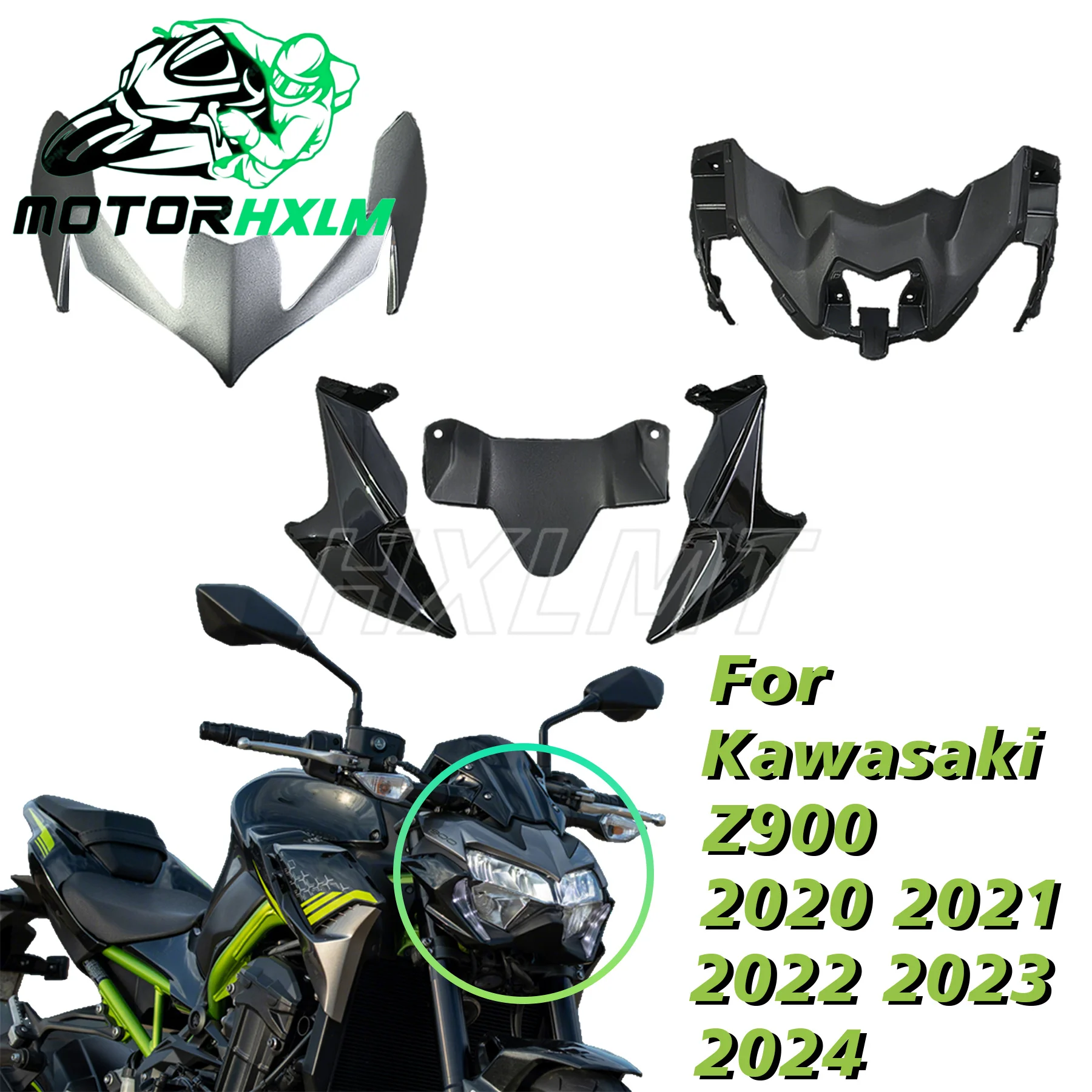 

Fit For Kawasaki Z900 2020-2024 Front nose headlight cover Front protector Front headlight cover Headlamp cover Customized ABS