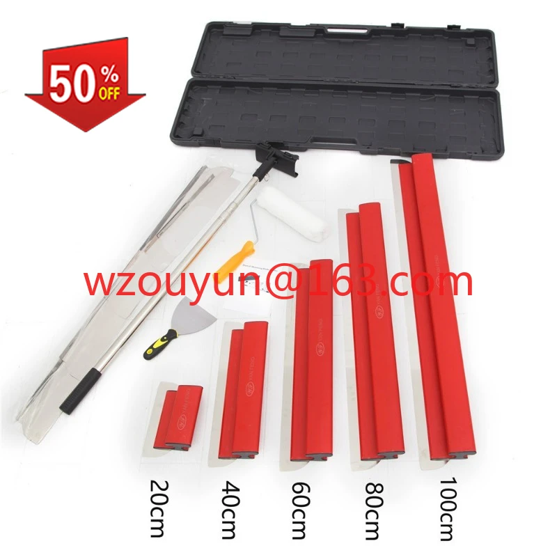 Drywall Skimming Blade Smoothing Spatula Stainless Steel Putty Scraper Finishing Trowel Tools 20-40-60-80-100cm