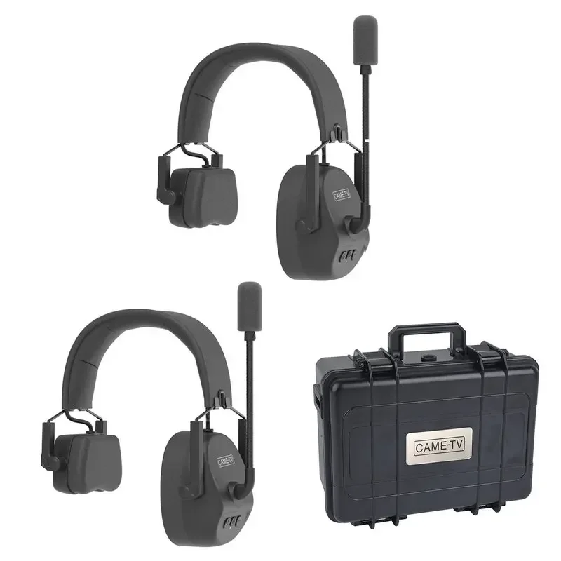 

2025/ Kuminik8 2-person Earmuff Duplex Digital Wireless Headset Foldable Intercom 2 way Transmission communicator