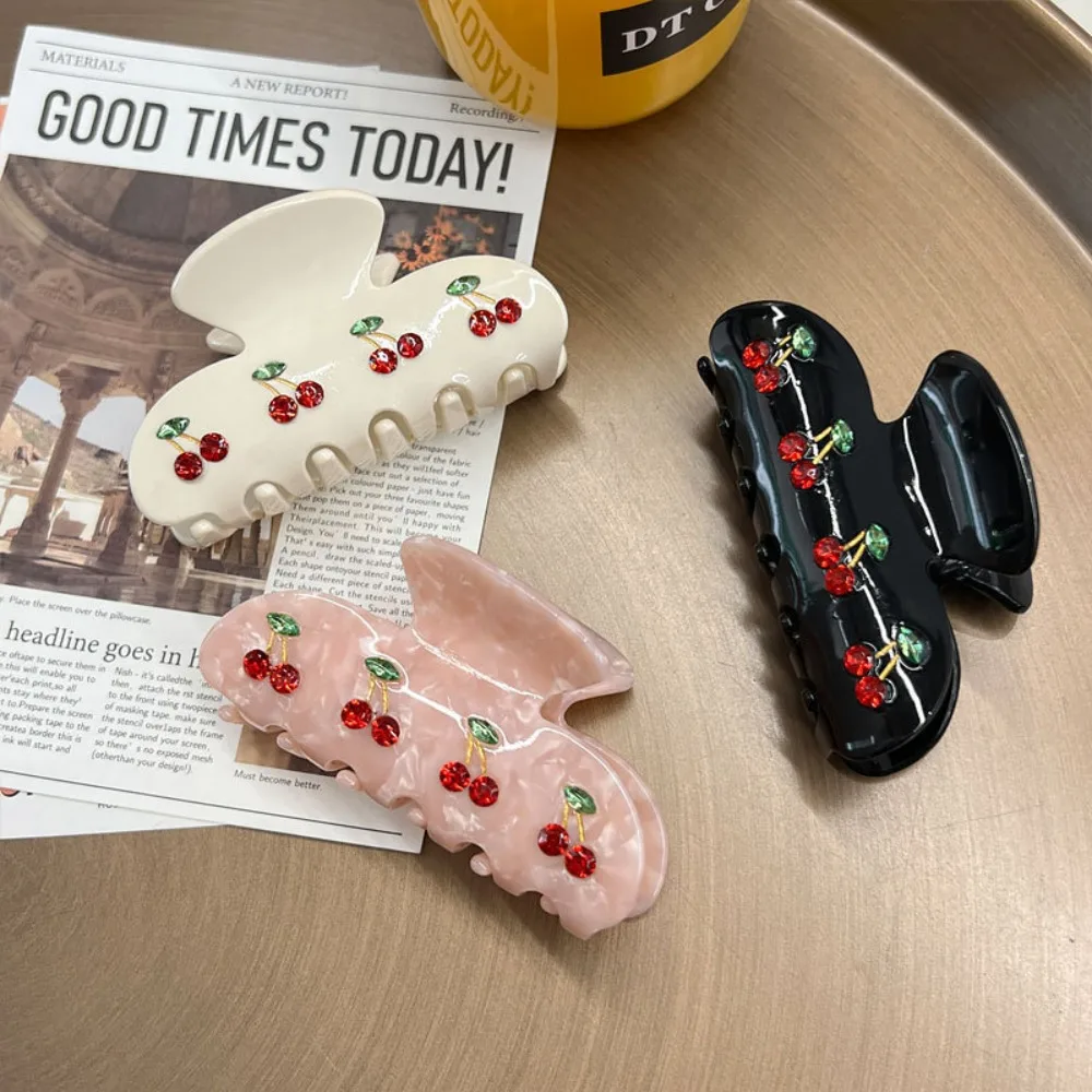 دبوس شعر ذيل حصان حلو ، مجوهرات شعر ، مشبك شعر ، غطاء رأس ، كرز ، قرش ، أغطية رأس ، جودة عالية