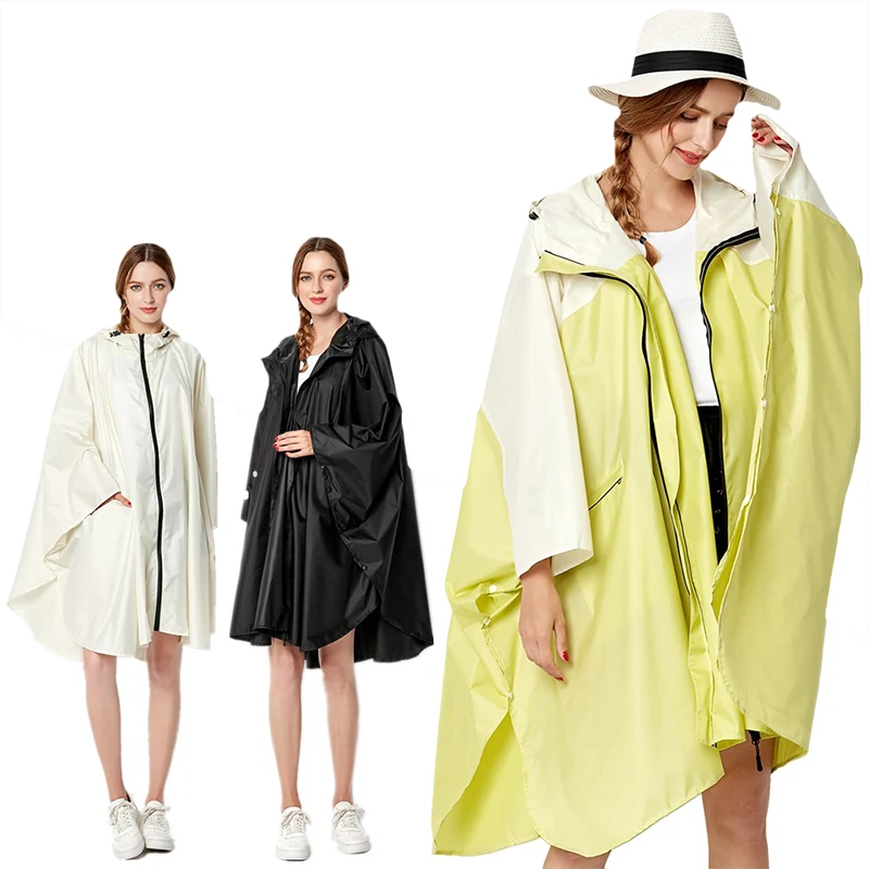 XXL Big Size Breathable Women Raincoat Lightweight Rain Coat Poncho Ladies Waterproof Men Raincoats Adults Windproof Cloak