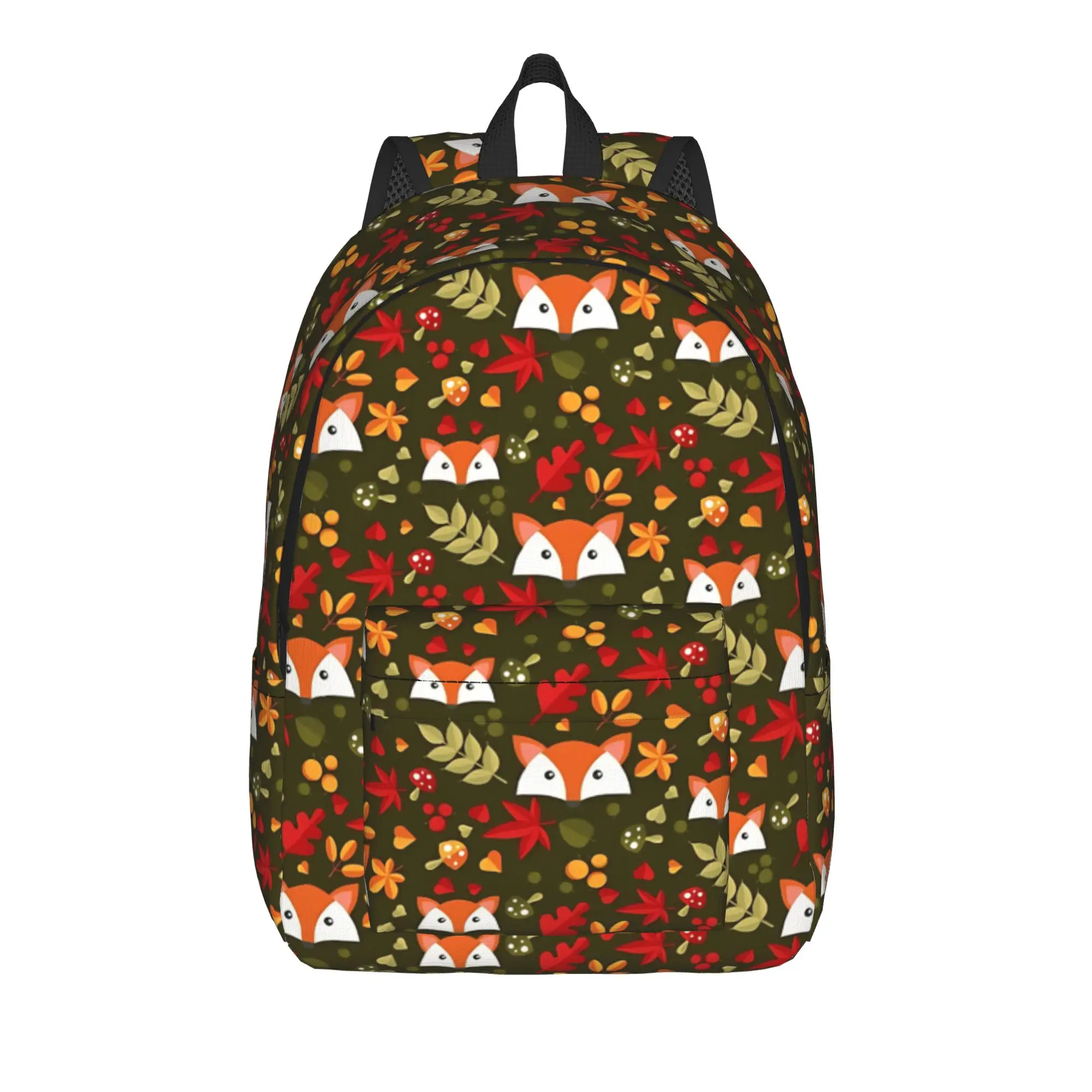 Autumn Fox  Casual Backpack Outdoor High School Business Foxes Autumn Partten Daypack for Men Women Laptop Shoulder Bag