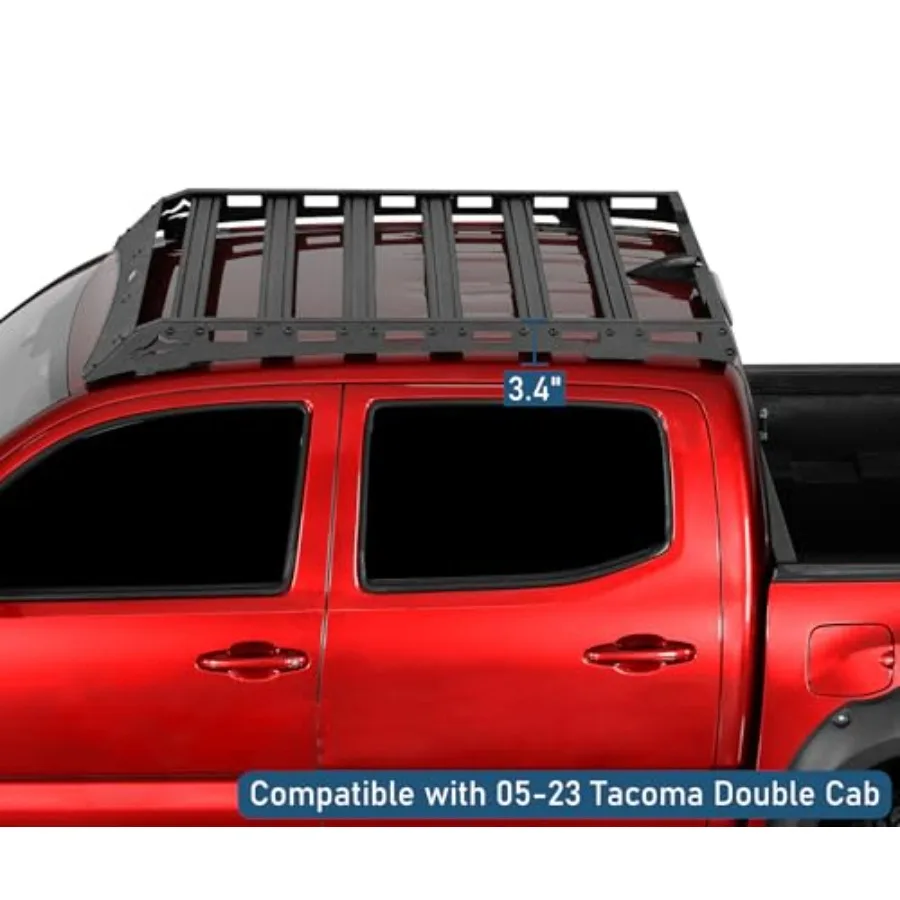 سلة البضائع ذات الرف العلوي من تاكوما متوافقة مع 20052023 2nd 3rd Gen Tacoma Double Cab OffRoad Crossbars Luggage Stora #3
