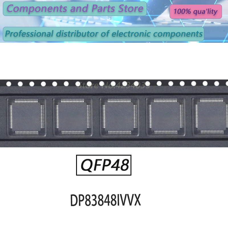 10PCS  DP83848IVVX DP83848IV DP83848  QFP48  New Original Stock