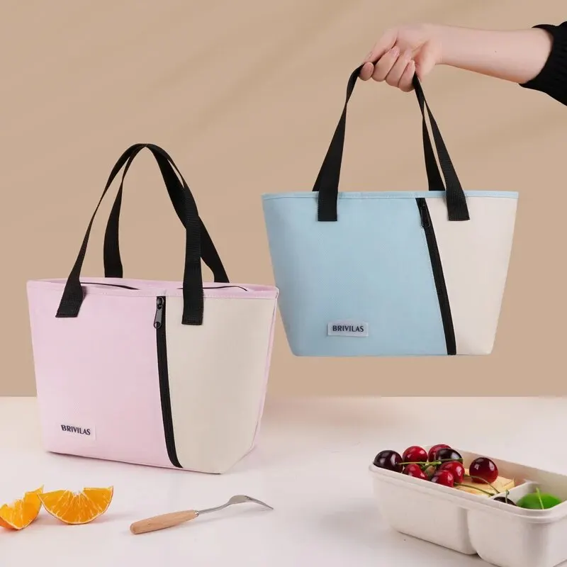 Reusable Lunch Tote Lunch Box for Man Woman, Leakproof Lunch Tote Bags with Front Pocket for Work Office Picnic Or Travel