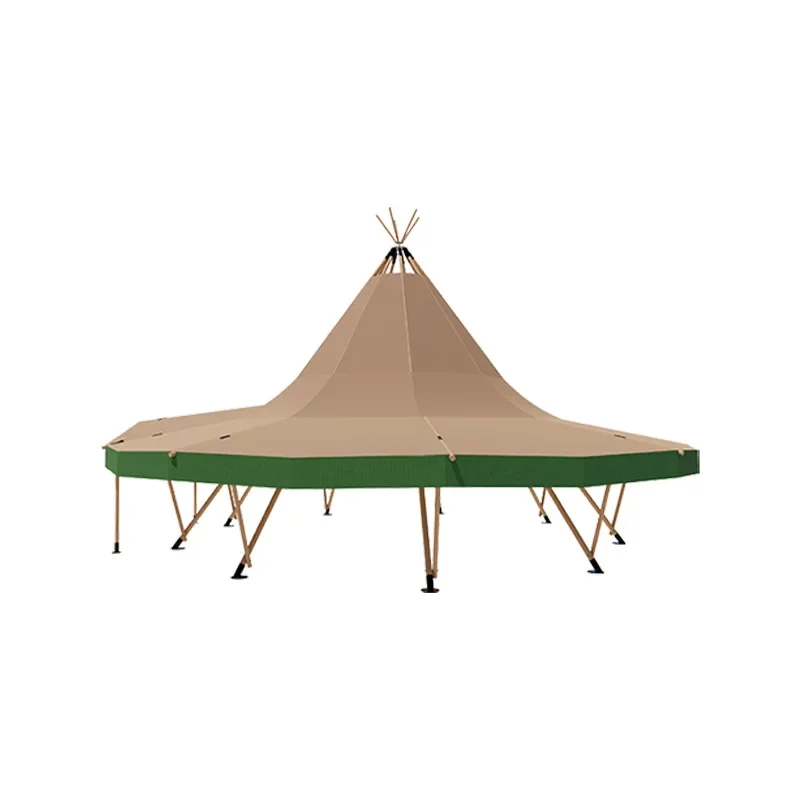 Large Indian straw hat tent professional outdoor tipi pyramid tent sun protection rain protection hotel tent canopy