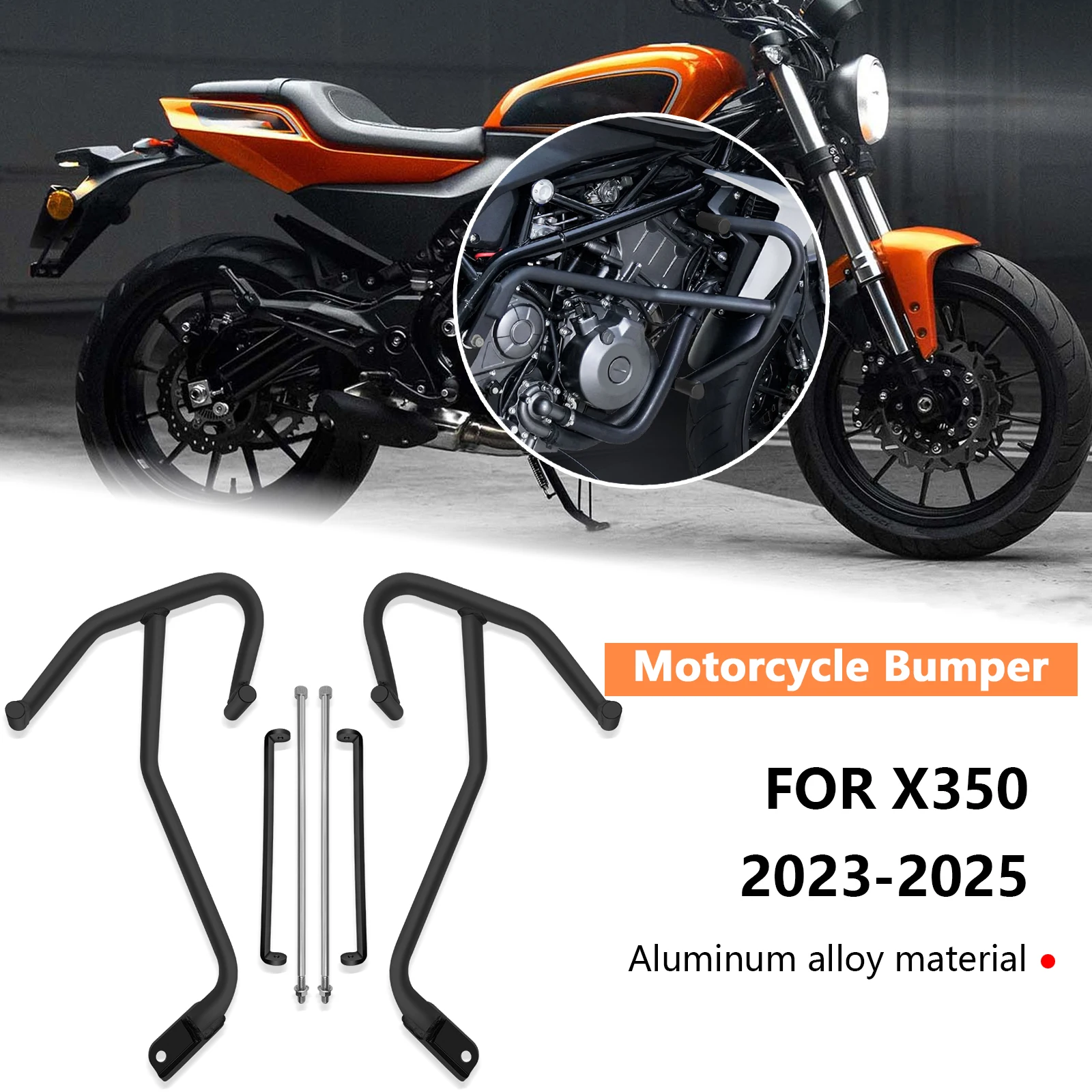 

Для X350 x350 2023-2025 аксессуары для мотоциклов, бампер двигателя, защита двигателя, защита от столкновений, комплект защиты от падения