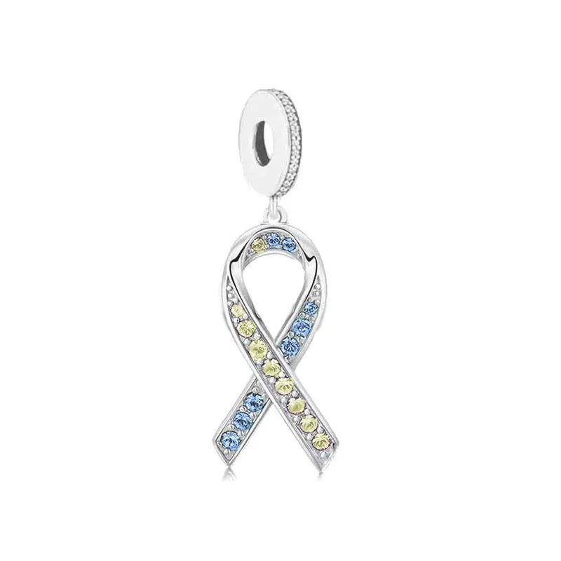 FC Jewelry Fit Original Pan Charm Bracelet 925 Silver Boxing Glove Fight Breast Cancer Awareness Bead For Making Berloque