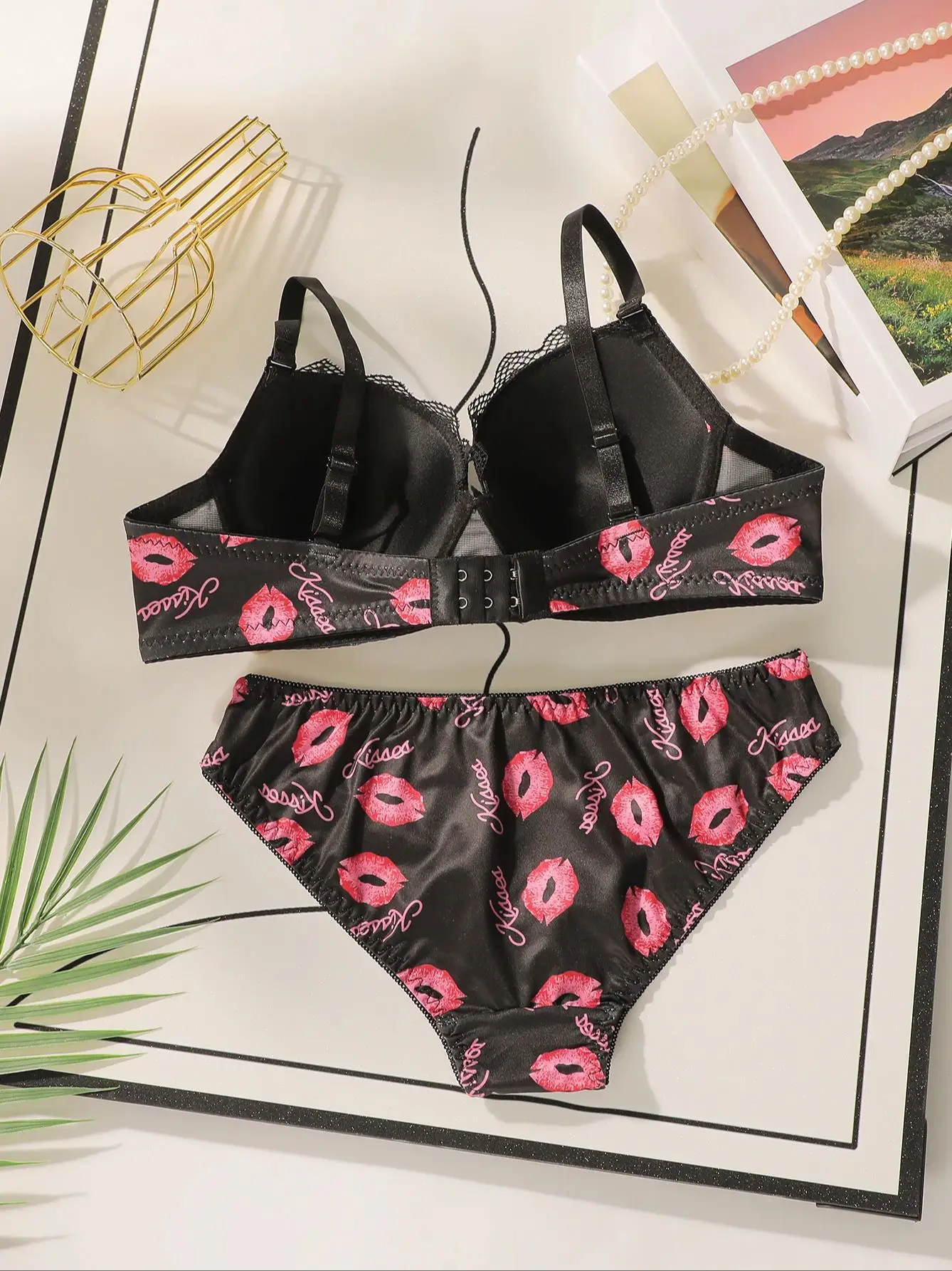 Viomisha High Quality Printed Patchwork Lace Sexy Lingerie Set Women Underwire Push Up Bras Female Underwear Panty Set S-XL