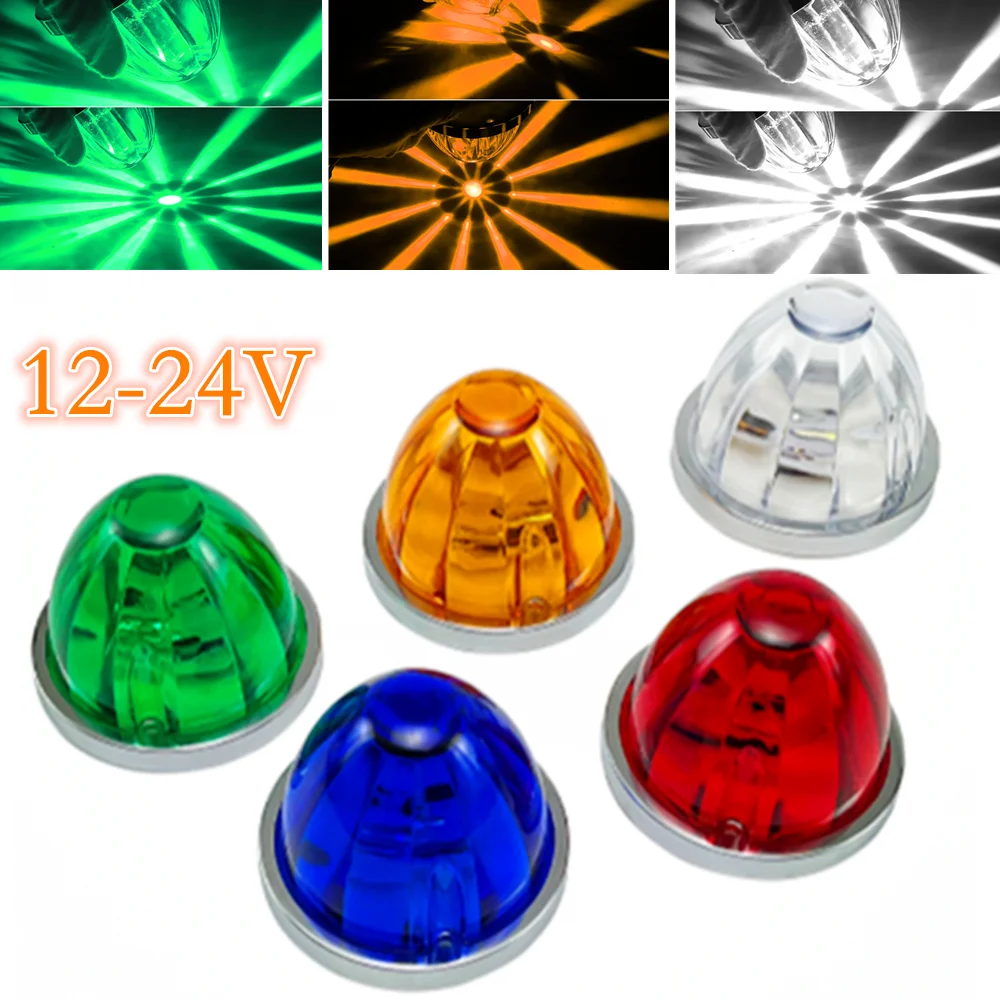 12 فولت 24 فولت مقطورات أضواء البطيخ لشبه شاحنة LED البطيخ ضوء مؤشر الإشارة الجانب ماركر مصباح مخطط الجانب ماركر