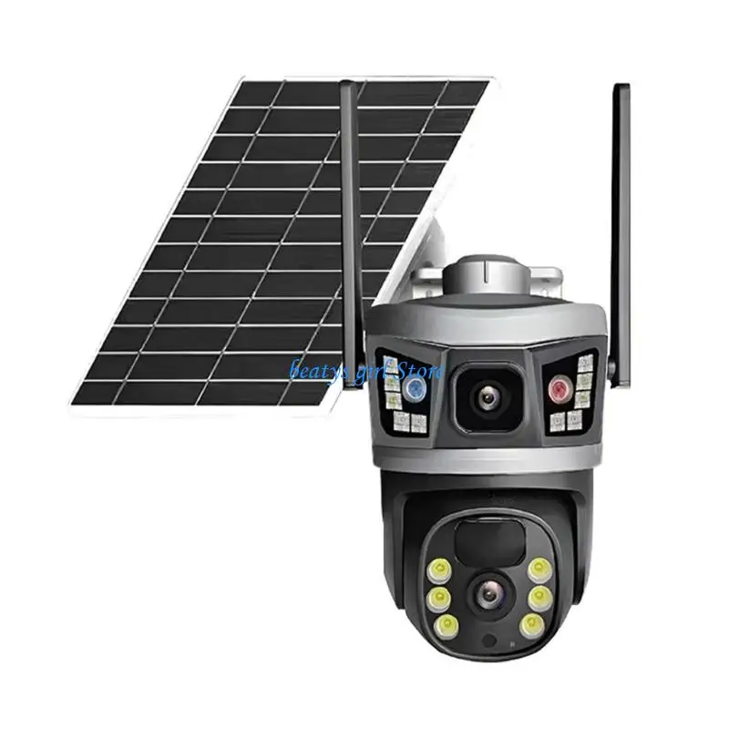 C7AB ABS Solar Camera Double View High Definition Ultrared Night Visibilities 10x Optically Zoom Low Power