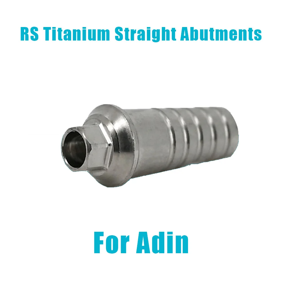 10Pcs Adin Dental Implant Straight Abutment Titanium Alloy Cement-Retained Restoration Components Prosthetic Dentistry Lab Tools