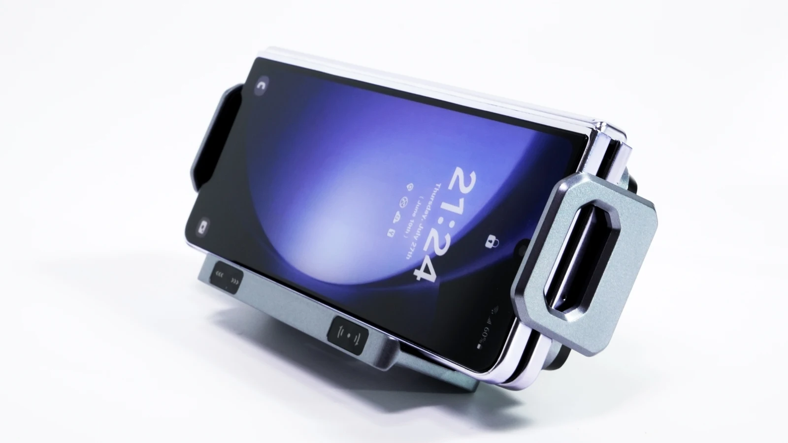 Dual Coil Faltbare Telefon Halter Auto Drahtlose Ladegerät Universal Auto Telefon Halterung Schnelle Lade Für Samsung iPhone Xiaomi Z Fold – Detail 8