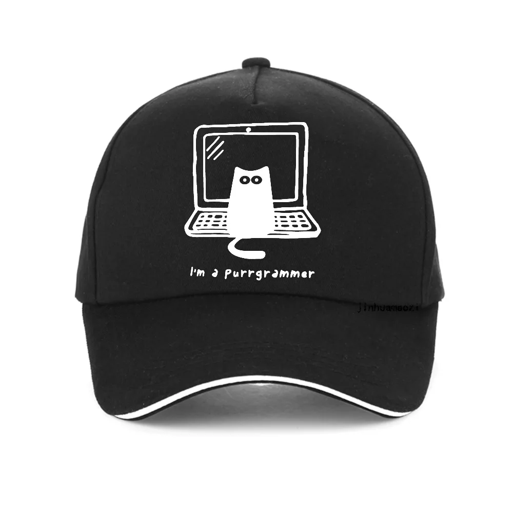 

Funny Cat Programmer Printed baseball cap fashion Casual Men hip hop hat Adjustable Breathable sun snapback hats Gorras Hombre