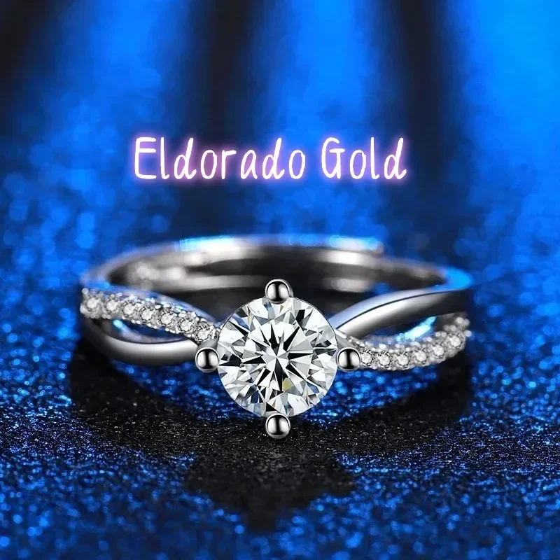 

Кольца Eldorado Gold Luxury Platinum Pt950 18k с 5-каратным муассанитом и бриллиантами для женщин, цвет D