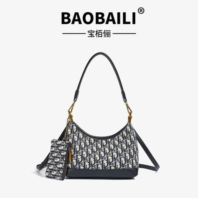 Chique leren crossbodytas voor dames met schouderriem Elegante klassieke messenstijl voor damesmode