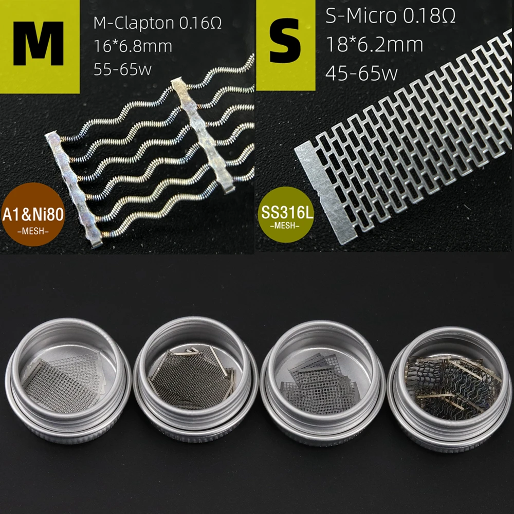 13 Models 6.2/6.8/8/8.5mm Width Micro/Turbo/Clapton/Extreme Automotive Grille Mesh A1/Ni80/S.S. 316L NexMesh Sheet Accessories