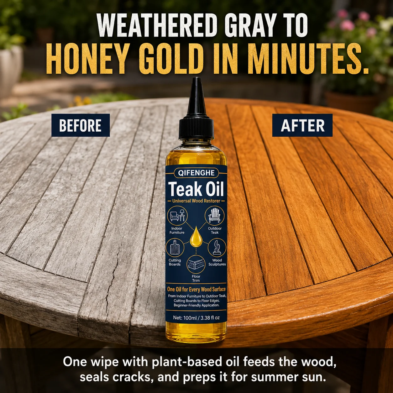 Teak Oil Wood Care 100ml, Natu - Outdoor Furniture Restoration review and price