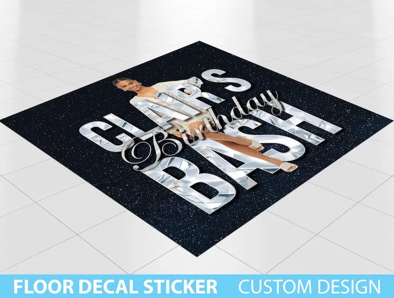 

Custom Floor Decal sticker, Removable Sticker, Vinyl Floor Banner, Adhesive Floor Banner Sticker Decal Removable, Birthday Dance