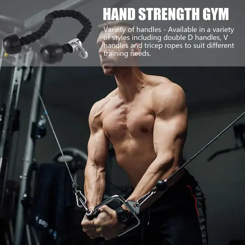 

Pulley Attachments For Gym Heavy Duty Metal Rustproof Gym Attachments Multifunctional Non-Slip Safe Grip Weight Machine