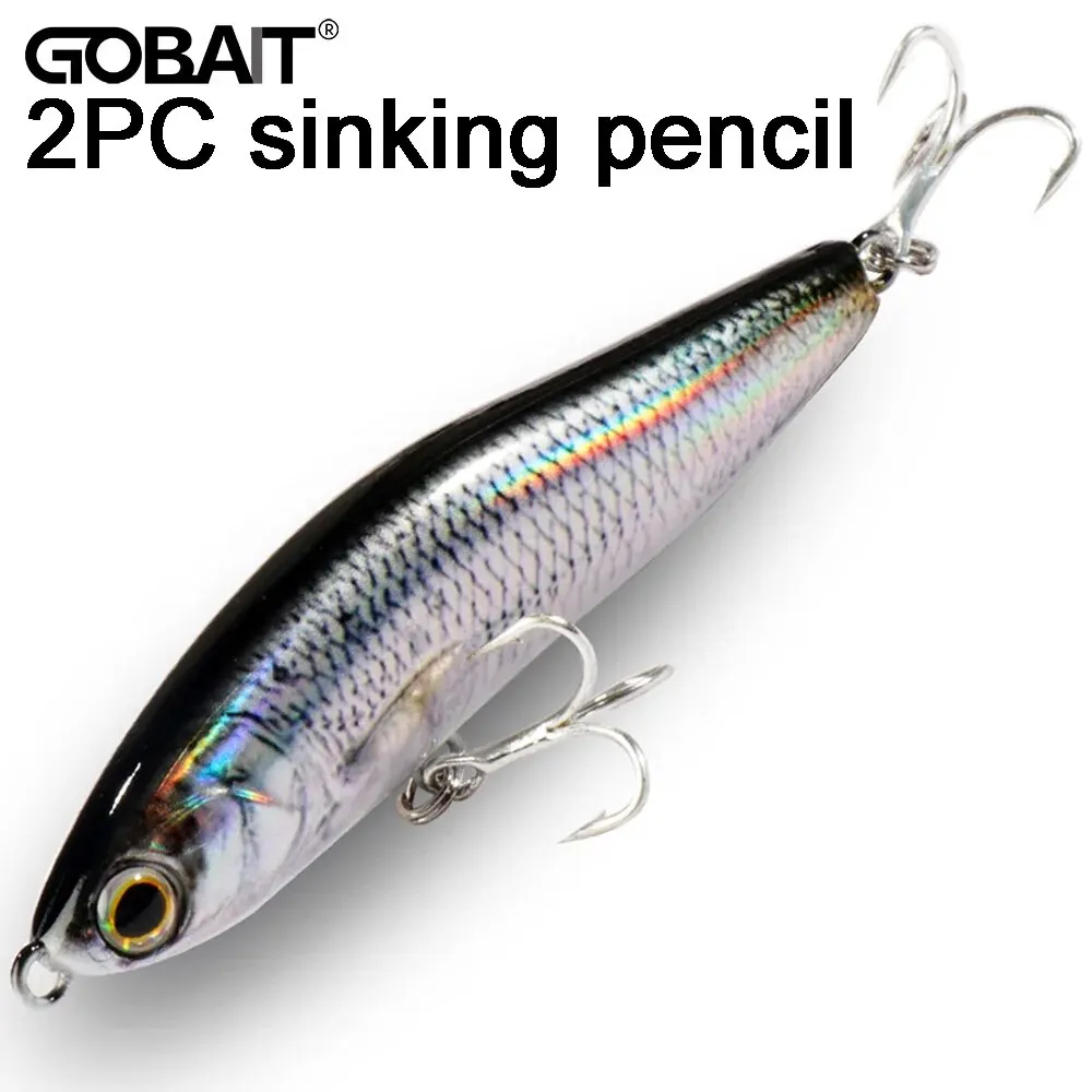 Sinking Pencil 2PC 24g Angelköder Gewichtssystem HardBait Drillinge Swimbait Wobbler Tackle Jerkbait Deep Artificial Bait