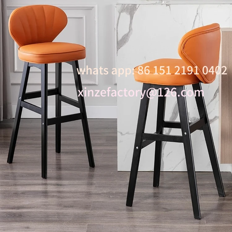 Customizable Bar Chair Light Luxury Comfortable Back Ergonomic Home Restaurant