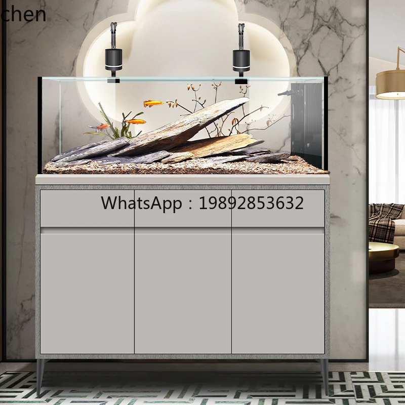 Fish Tank Living Room Household Bottom Filter Ecological Tank Ultra-clear Glass Goldfish Tank Aquarium