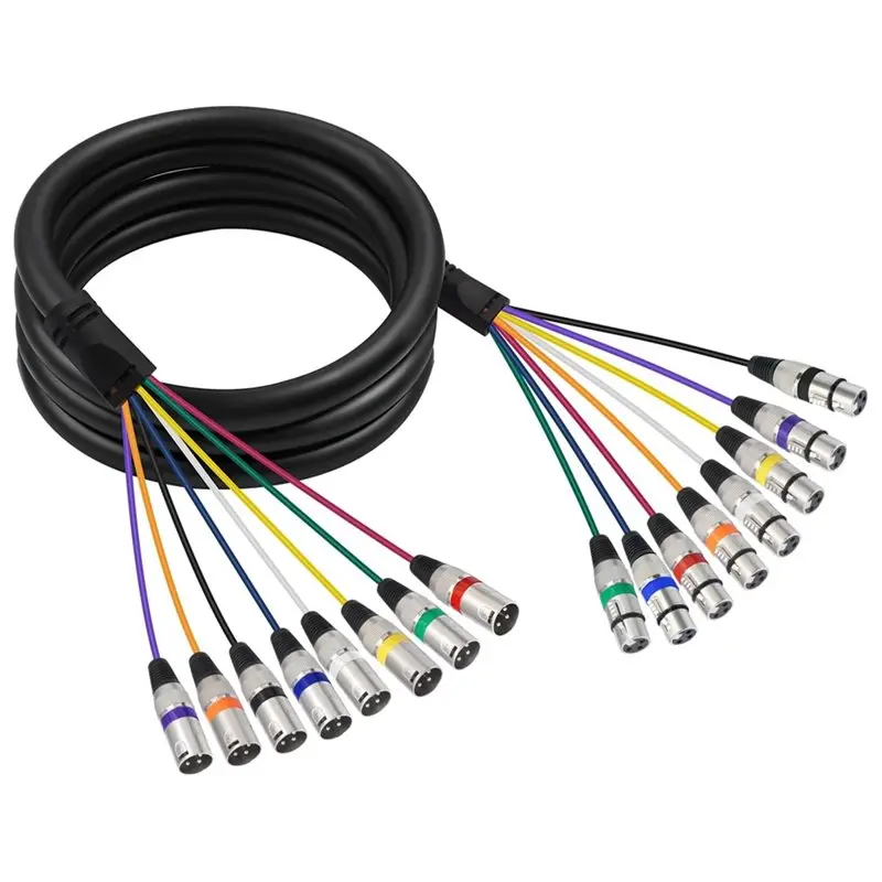 M51K-8-Channel XLR Male To Female Audio Cable For Recording 8 Way XLR Cable For Studios,Live,Stage Stage Setup