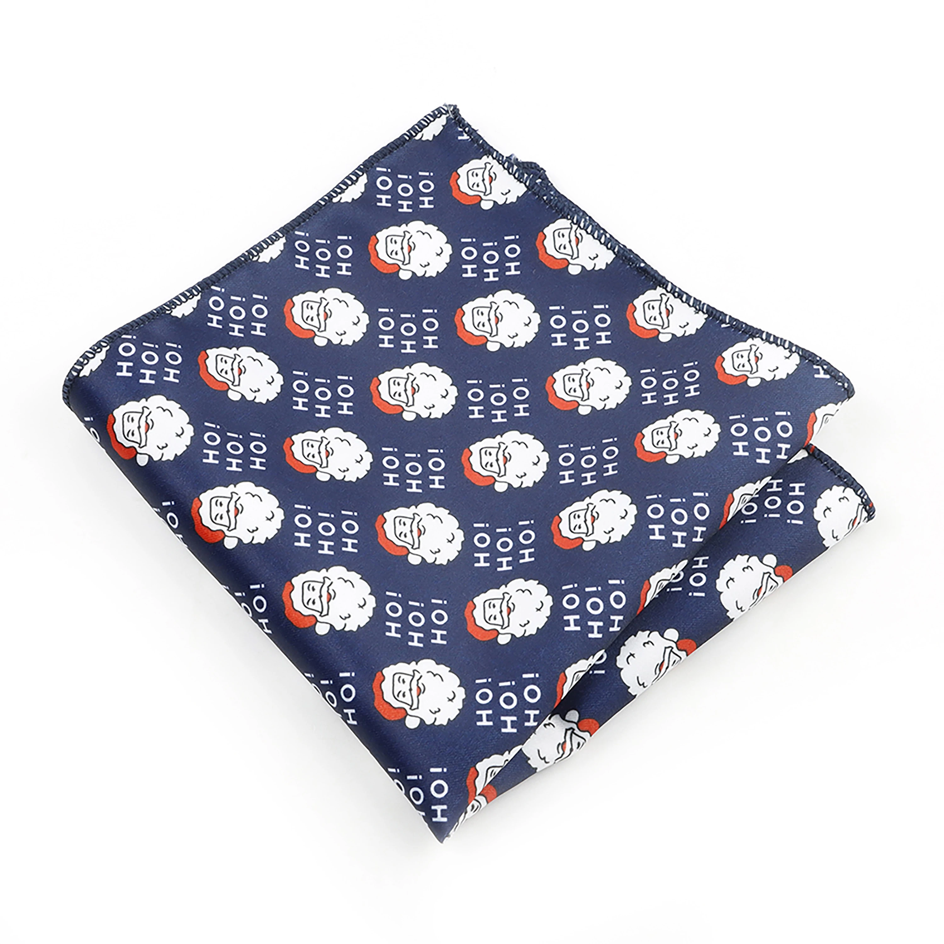 9 قطعة منديل عيد الميلاد للرجال الحرير اللمس البوليستر لينة أحمر أخضر أزرق الأيائل شجرة عيد الميلاد سانتا ندفة الثلج جيب مربع #6