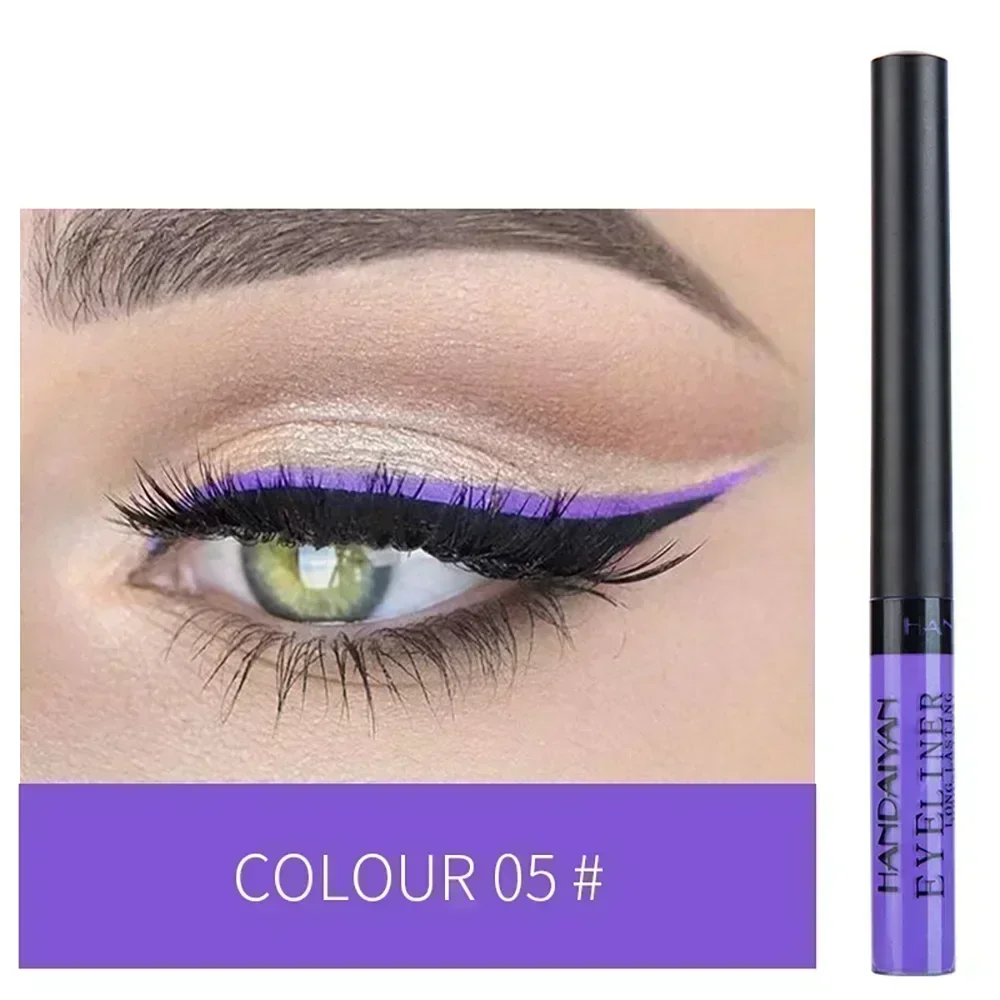 HANDAIYAN 22-Farben-Matt-Flüssig-Eyeliner, wasserdicht, schnell trocknend, sexy, einfaches Make-up, langlebig, tragbar, mehrfarbiger Eyeliner-Stift
