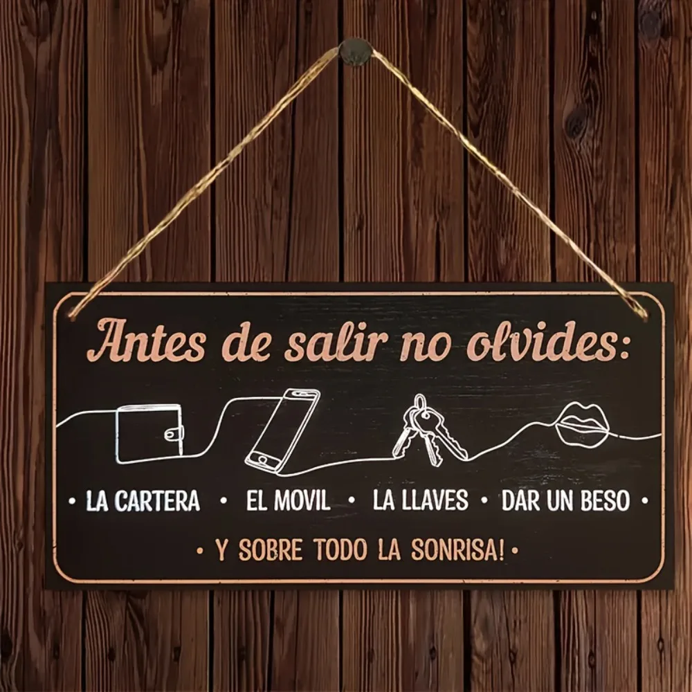 Vintage Wooden Sign with Humorous Reminder, Funny Wall Decor for Home Kitchen Office Bar, Easy to Hang Rustic Plaque