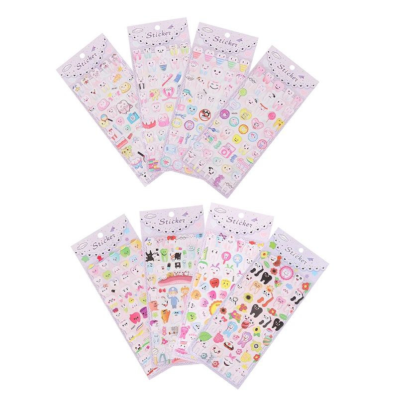 

Cute Cartoon Dental Tooth Shape Stickers Fashion Molar Shape Teeth Dentist Clinic Kid Children Gift Dentistry Decoration