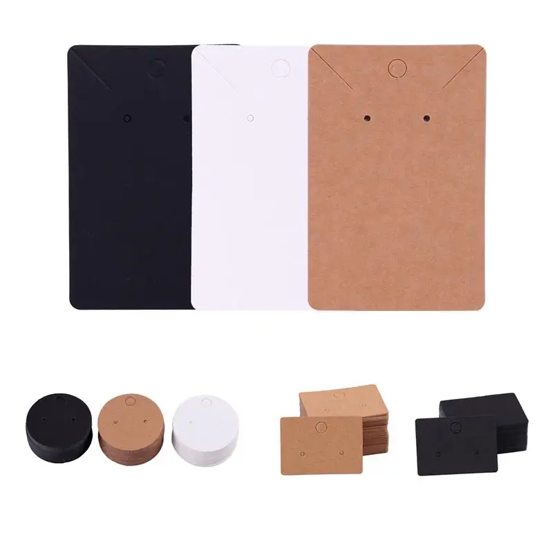 50pcs/lot 6x9cm Earrings Necklaces Display Cards for Jewelry Boxed and Packaging Cardboard Hang Tag Card Ear Studs Paper Card