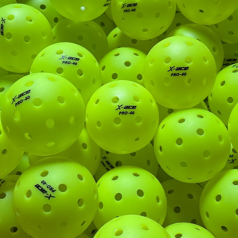 كرات X-ace 40 Pro Pickleball، 40 قطعة، 40 فتحة كرات مخلل، تدريب احترافي سلس، كرات مخلل خضراء عالية الوضوح #5