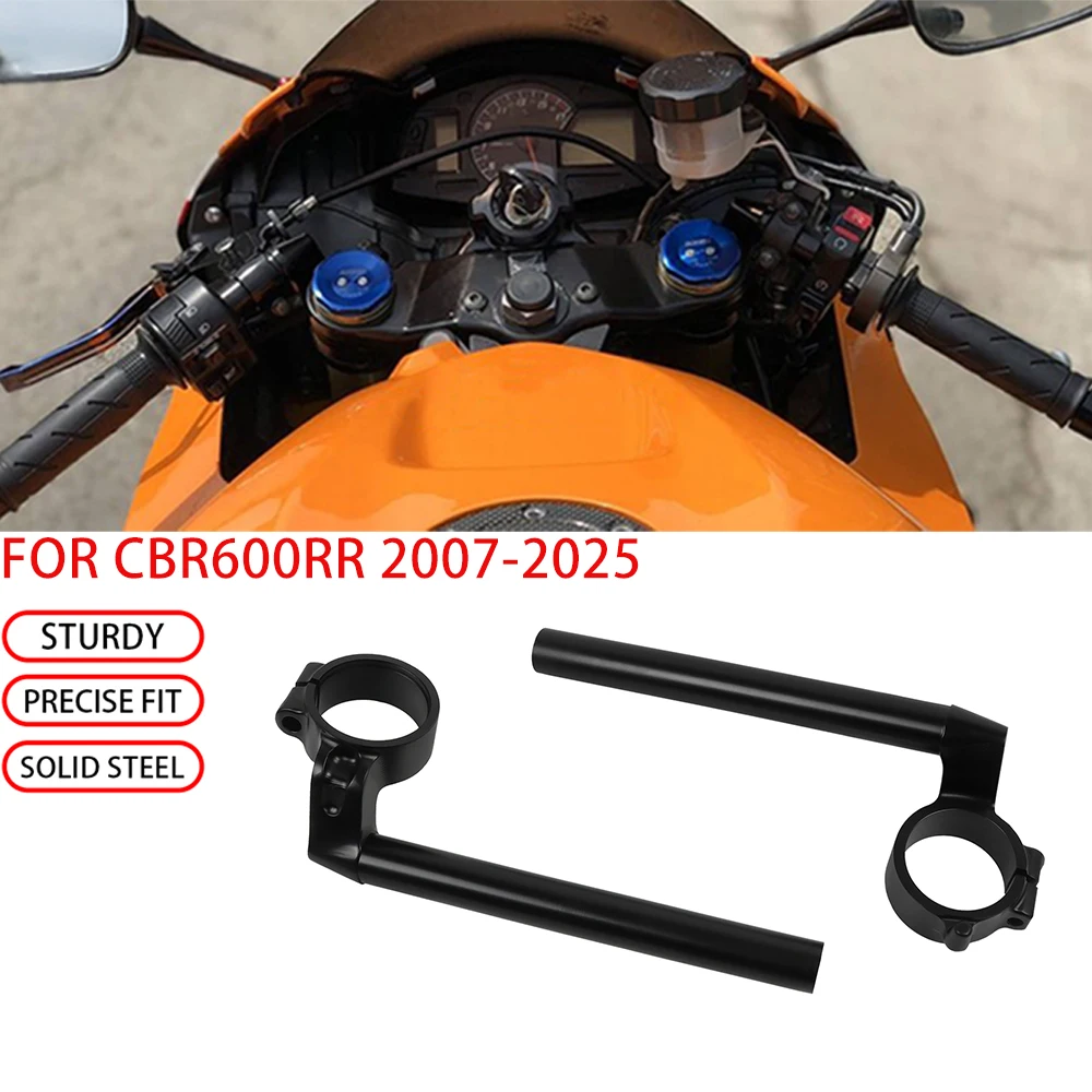 48mm Motorcycle Clipon Handle Bars For Honda CBR600 RR CBR 600 RR F5 2007-2025 Clip Ons Clip On Handlebars Fork Tube cbr600rr