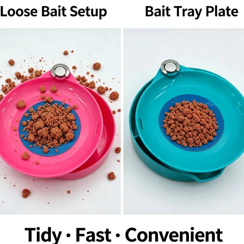 Magnetic Bait Tray For Fishing Portable Hook Separator Dish Bowl With Strong Magnet For Carp Coarse Angling Tackle Accessories