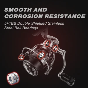 Mifin-Light-Weight-Spinnfischerei, Kugeln für das Fischen von Forellen, Salzwasser und Süßwasser, 5 kg, 800-3000, 5,2: 1, 5 kg 6 Hauptlager von Molinetenverkäufen - №1