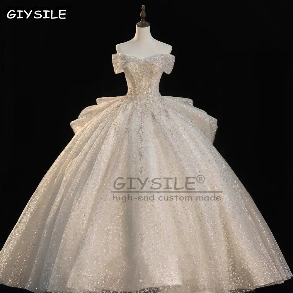 GIYSILE Customized Off Shoulder Bride's Main Wedding Dresses French High-end Princess Dress Ball Gowns Vestidos De Novia Boda