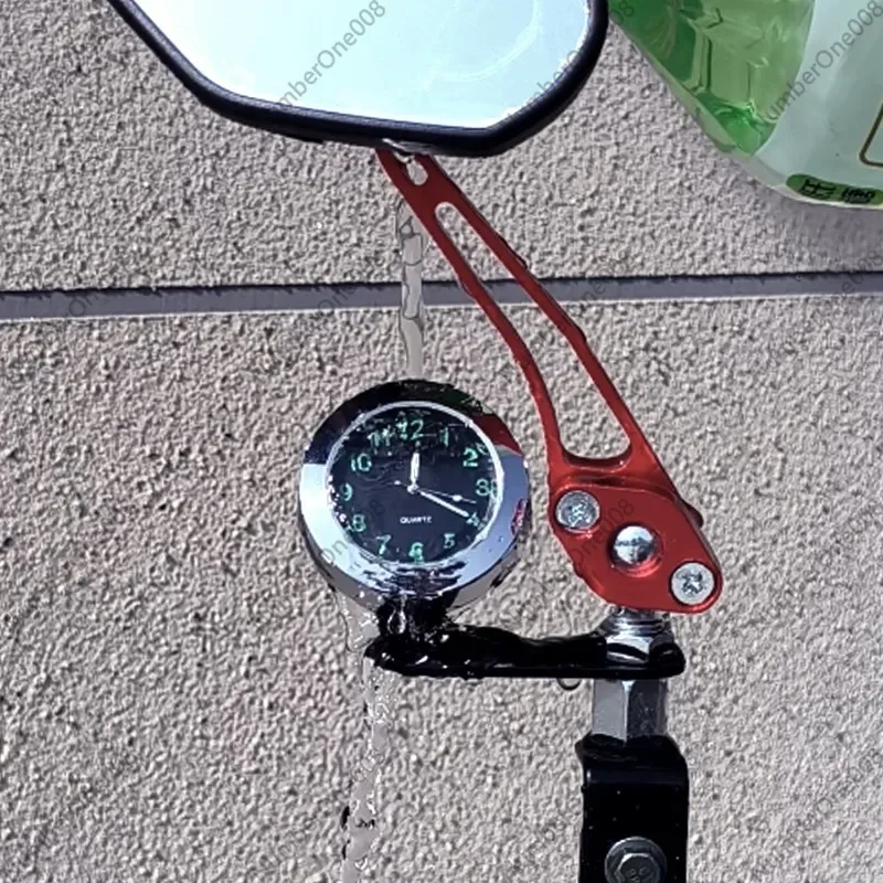 Rearview Mirror Clock Motorcycle Electric Vehicle Mirror Base Modification Waterproof Rainproof Car Clock Quartz Watch