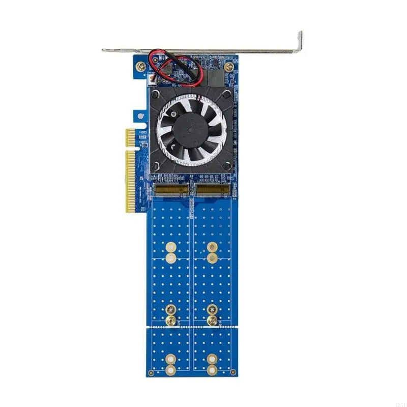 4X7E M.2 NVMe Ssds PCIe4.0 Expansion Card Quads Channel Support NoBIOS Setups Require
