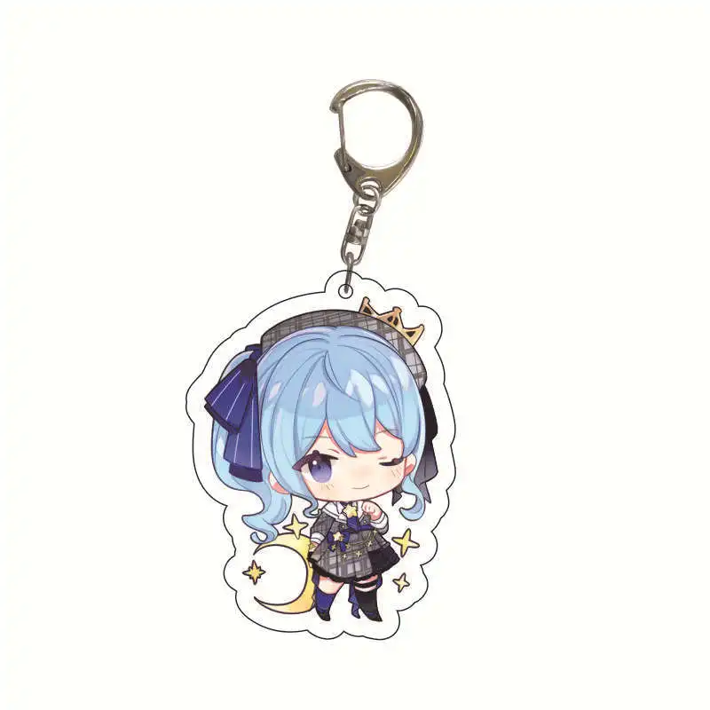 Fashion Hololive Vtuber Anime Figures Cosplay Keychain Inugami Korone Usada Pekora Sakura Miko Hosimati Suisei Acrylic Key Chain