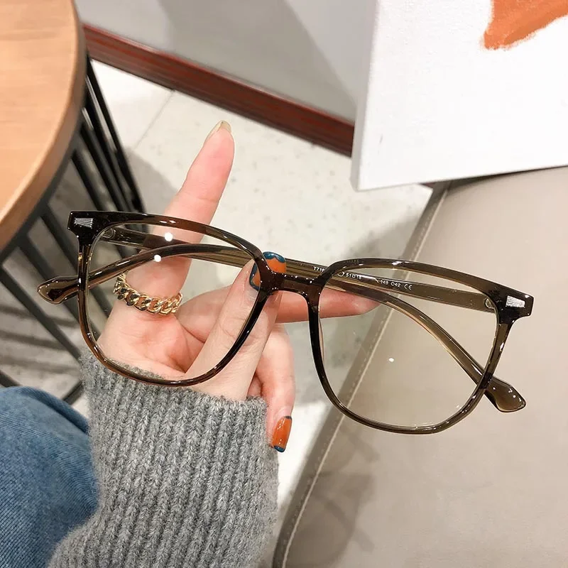 Finished Ladies Myopia Glasses Retro Anti Blue Light Blocking Near Sight Eyeglasses Optical Prescription Short-sight Eyewear