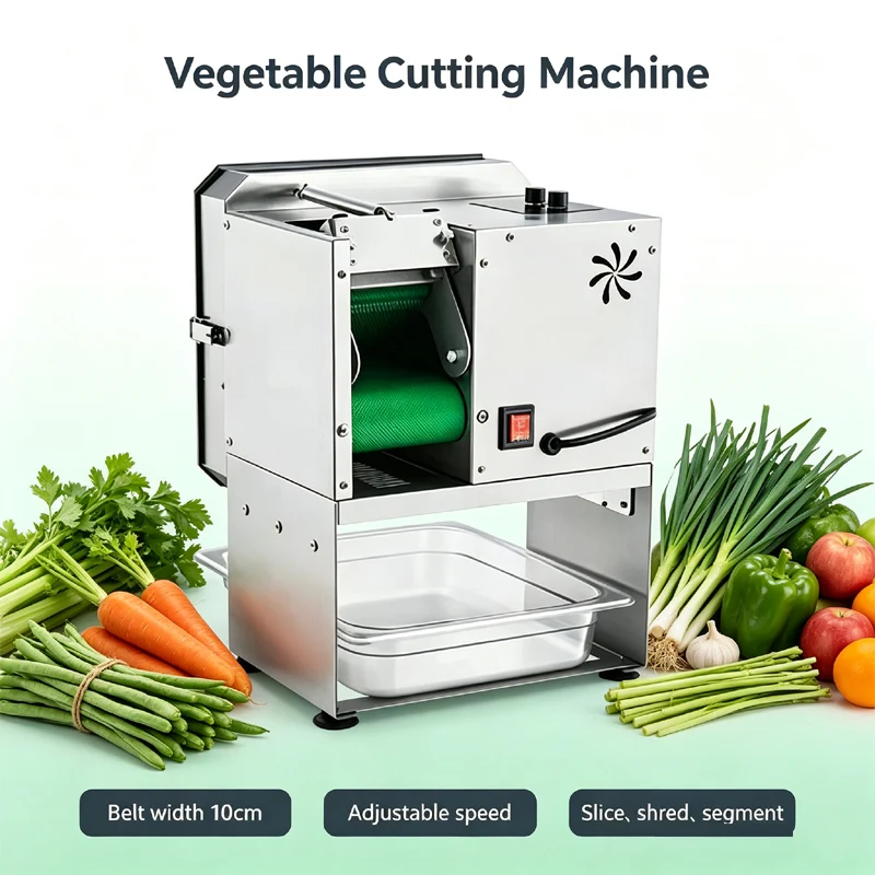 Desktop Commercial Vegetable Cutter Machine Slice Shred Segment Carrot Green Pepper Garlic Scapes Celery Leek