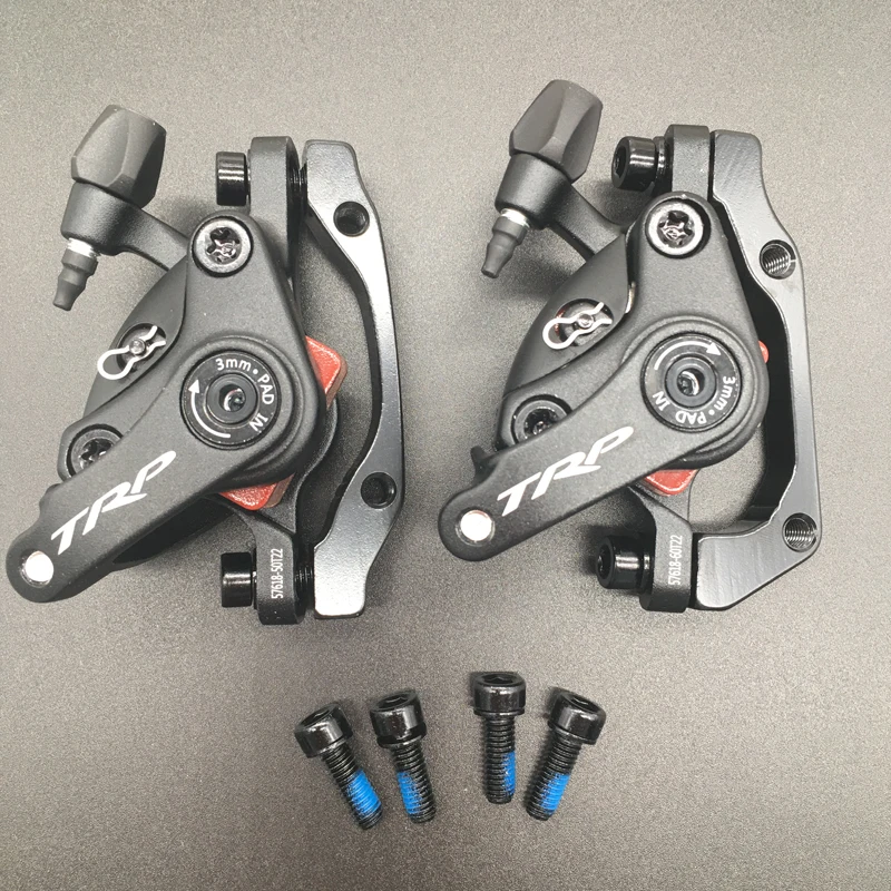 TRP Spyke Alloy Mechanical Disc Brake Caliper Post Mount Mountain Bicycle MTB SPYKE calipers with Adapters Screws Brand New