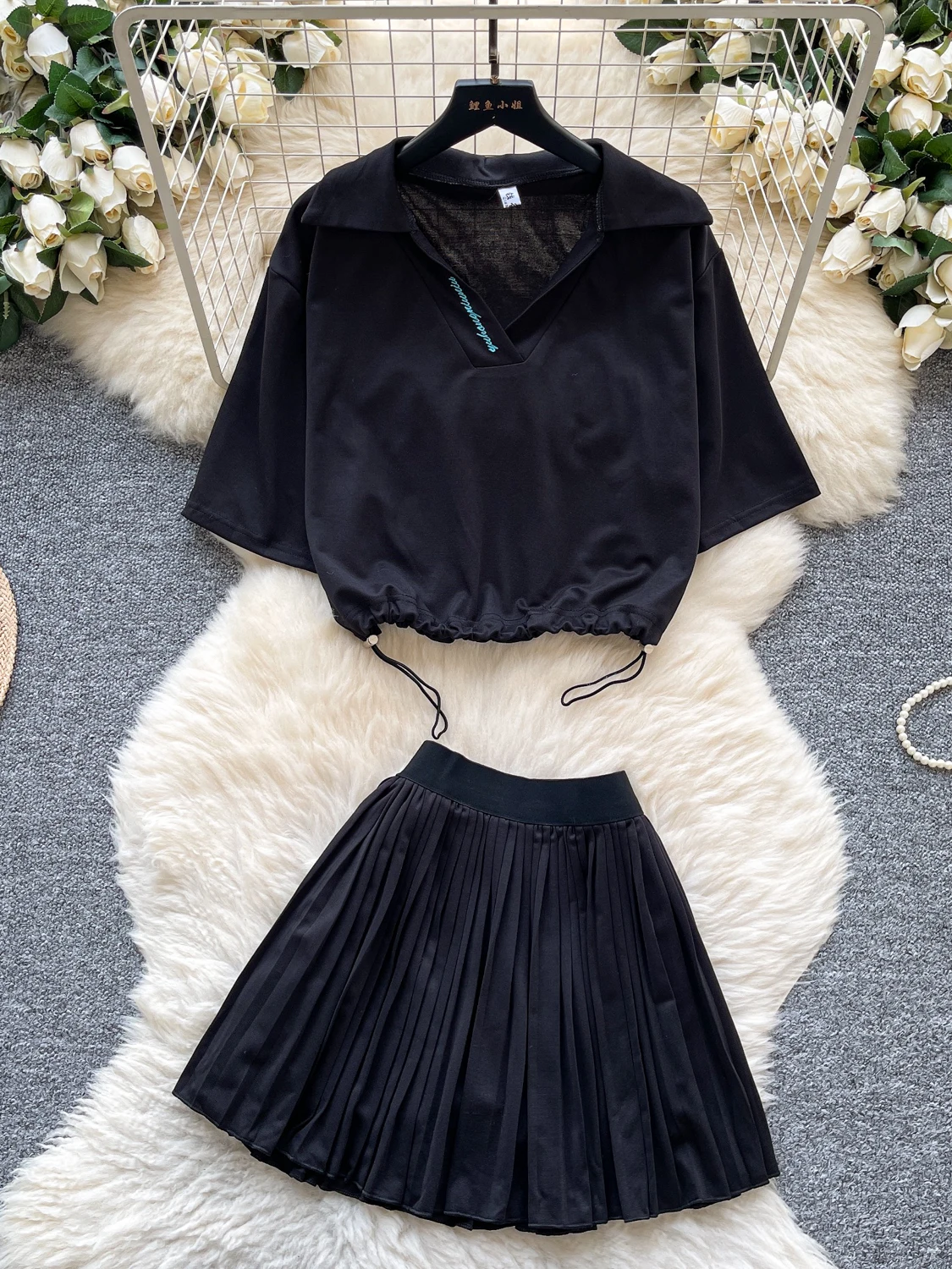 

Повседневная летняя женская плиссированная юбка Ne ort Sve с высокой талией и завязками на талии.