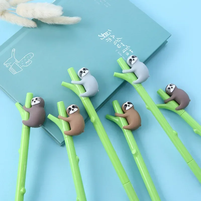 A 36PCS Manufacturer Sloth Silicone Neutral Pen Wholesale Zhongfan Creative Small Fresh Black Ink Pen Cute Cartoon Signature Pen