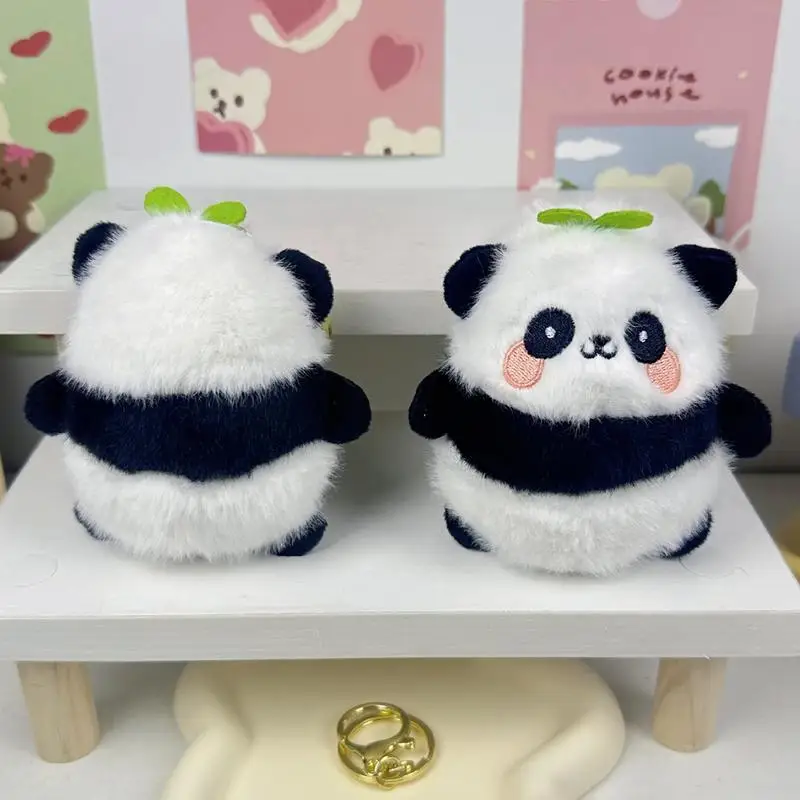 Panda Schlüssel anhänger für Rucksäcke Plüsch Panda Cartoon Anhänger Tasche Charme niedlichen Schlüssel bund Auto Schlüssel ring lustige Ornament Stofftier