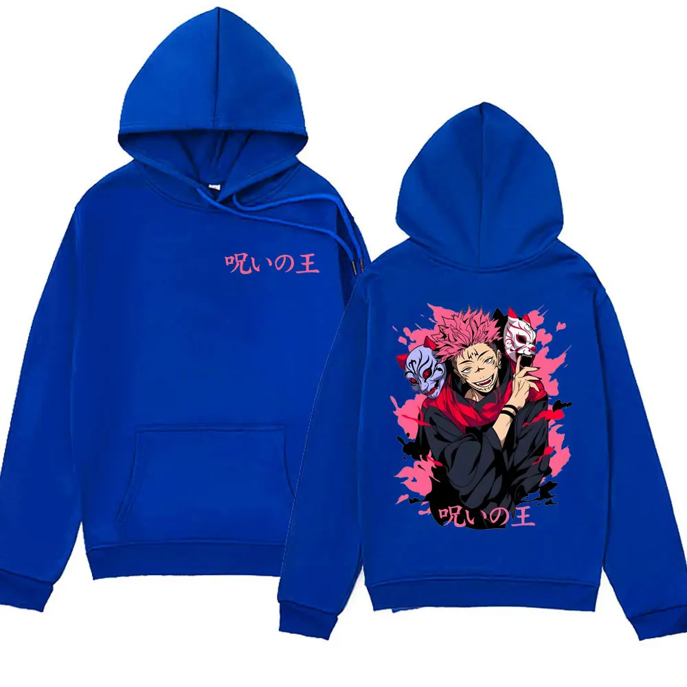 2024 Spring/Autumn Jujutsu Kaisen Hoodie Wool Pullover Ryomen Sukuna Manga Hoodie Anime Stickers Street Wear Popular Hoodie