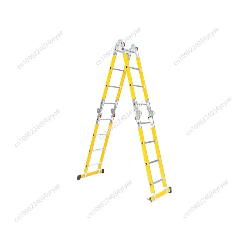 

4*4 ступеньки из стекловолокна, многофункциональные и многофункциональные лестницы, складные удлинительные лестницы с большой петлей